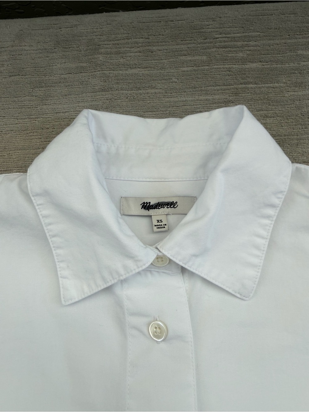 Madewell Oversized White Button Up Shirt XS Cotton Poplin Boyfriend Fit - Picture 6 of 9